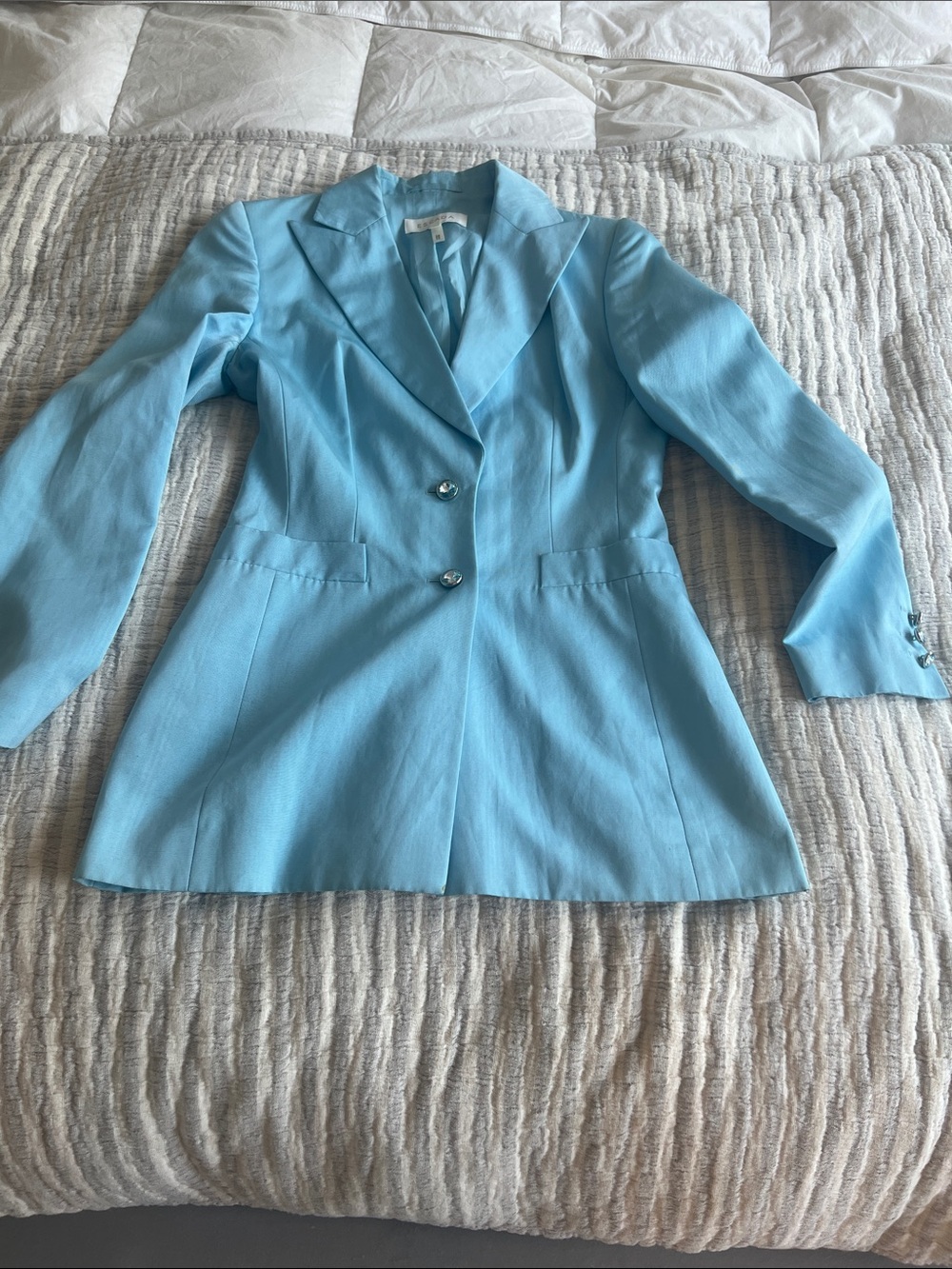 vintage Escada Light Blue silk Tailored Women's Blazer size 34